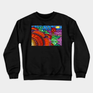 Happy House Zen Yoga Floral Mandala Crewneck Sweatshirt